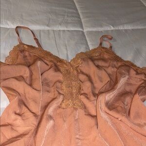 Forever 21 Orange Lace Detail Top